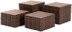 44 Pack Interlocking Deck Tiles, 12x12 Inch Modern Plastic Outdoor Flooring by Unknown