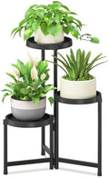iDavosic.ly 3 Tier Folding Plant Stand Indoor Outdoor, Plastic Tray by iDavosicly
