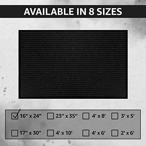 LuxUrux Striped Black Door Mat - Image 3