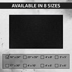 LuxUrux Striped Black Door Mat - Image 3
