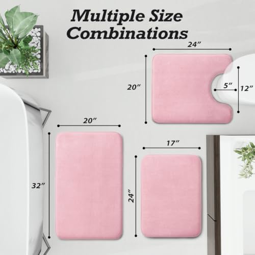 HUXMEYSON Bathroom Rugs Sets 3 Piece, Non-Slip & Quick Dry Bath Mat Set - Image 2
