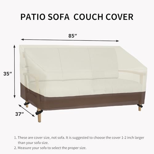 Easy-Going Heavy Duty Outdoor Bench Couch Cover, 85Wx37Dx35H inch - Image 6