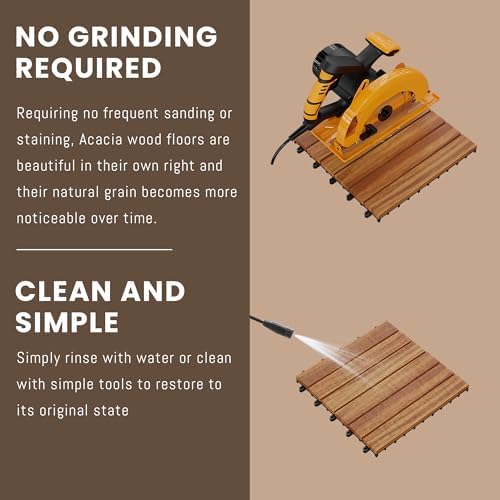 Golden Select 12" x 12" Interlocking Deck Tiles, Waterproof UV Resistant - Image 3
