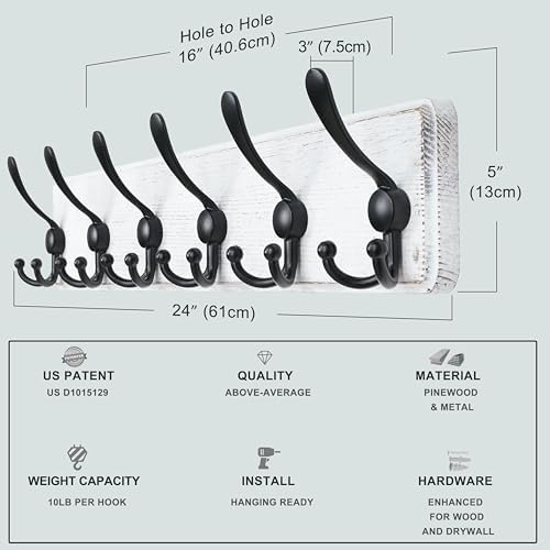 Dseap Coat Rack Wall Mounted - Image 6