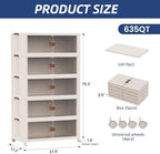 SAILUN 635Qt Stackable Storage Bins, Storage Cabinet a Lid - Image 5
