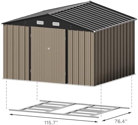 Patiowell 10x8 FT Outdoor Storage Shed - Image 7