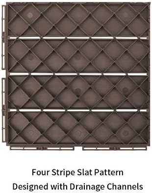 domi Outdoor Living Patio Deck Tiles, 12 x 12 inches Composite Interlocking - Image 4