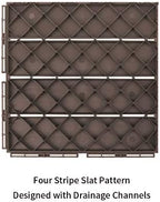 domi Outdoor Living Patio Deck Tiles, 12 x 12 inches Composite Interlocking - Image 4