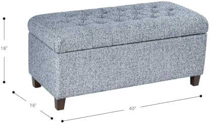 HomePop Ainsley 40" Storage Ottoman Bench - Image 3