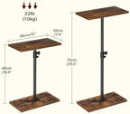 MAHANCRIS Narrow Side Table, Height Adjustable Sofa Table, Tall Couch Table - Image 3