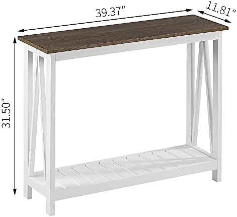 ChooChoo Farmhouse Console Table, Narrow Sofa Table - Image 2