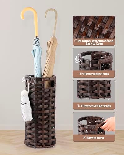 Rattan Umbrella Stand, Umbrella Holder - Image 6