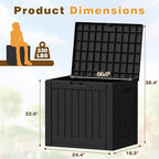 Flamaker Resin Deck Box 40 Gallon Waterproof Outdoor Storage Box - Image 4