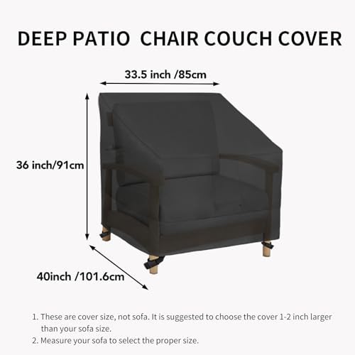 Easy-Going Heavy Duty Outdoor Chair Cover, 2 Pack-33.5Wx40Dx36H inch - Image 3