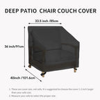 Easy-Going Heavy Duty Outdoor Chair Cover, 2 Pack-33.5Wx40Dx36H inch - Image 3
