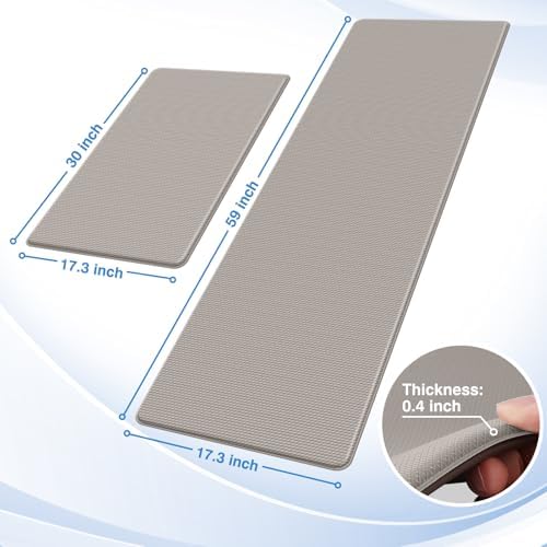 StepRite Kitchen Mats for Floor, 2-Piece Anti-Fatigue Kitchen Rugs - Image 2
