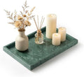 Real Natural Large Marble Tray for Bathroom, Kitchen Counter by Zilukar