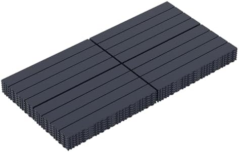 Ball & Cast Plastic Interlocking Deck Tiles, Lengthen 24"x12"Patio Floor Tiles by HCIOANHomecabinetseries