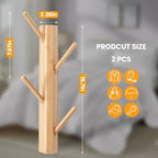 TIOPGHAD 2-Pack Small Vertical Wall Mount Coat Rack - Image 2