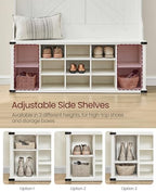 VASAGLE Hall Tree with Bench and Shoe Storage, 16 Open Compartments - Image 4
