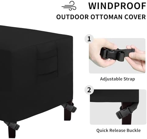 Easy-Going Heavy Duty Outdoor Ottoman Cover - Image 3