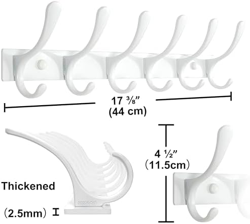 SKOLOO Heavy Duty Wall Mounted Coat Rack - Image 6