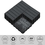 12 PCS Plastic Interlocking Patio Deck Tiles - Image 2