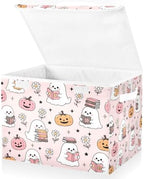 Bolaz Halloween Ghost Pumpkin Pink Storage Bins by Unknown