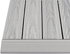 NewTechWood 1/6 ft. x 1 ft. Quick Deck Composite Deck Tile Straight Fascia in by NewTechWood