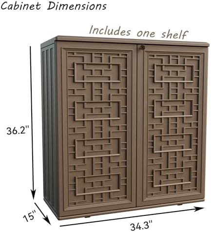 Mrosaa Indoor Outdoor Storage Cabinet Waterproof - Image 3