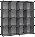 SONGMICS 16 Cube Storage Organizer，Plastic Stackable Cube Shelf by SONGMICS