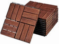 Acacia Wood Interlocking Deck Tiles by KORVYAL