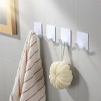 DELITON Adhesive Towel Hooks, SUS 304 Steel No Drill Shower Hooks - Image 3