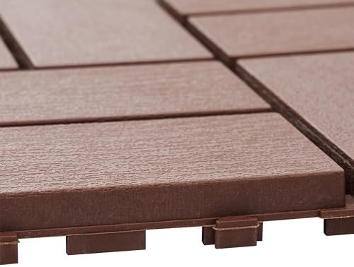 Plastic Interlocking Deck Tiles, 44 Pack Patio Deck Tiles, Patio Floor Decking - Image 2