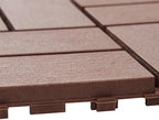 Plastic Interlocking Deck Tiles, 44 Pack Patio Deck Tiles, Patio Floor Decking - Image 2