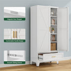 Bevivog Farmhouse Metal Storage Cabinet - Image 6
