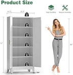 Bevivog 71" Kitchen Pantry Cabinet, Metal Storage Cabinet - Image 2
