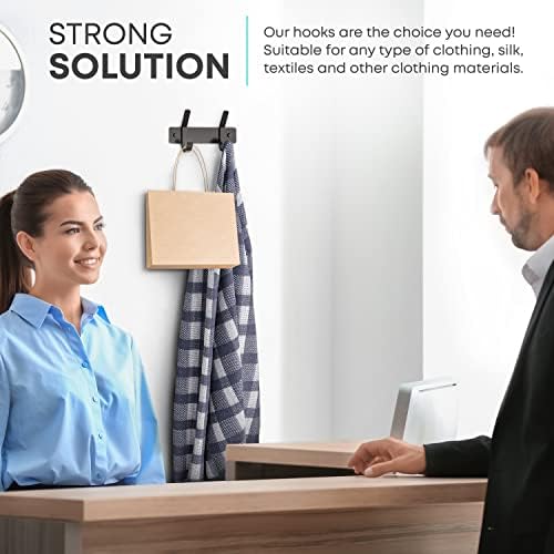 Coat Rack Wall Mount – 6 Inch Stainless Steel Small Hook Rail - Image 7