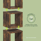 Furinno Cubicle Book Shelf, Stackable Bookshelf, Cube Storage Organizer Bookcase - Image 6