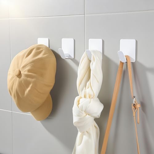 DELITON Adhesive Towel Hooks, SUS 304 Steel No Drill Shower Hooks - Image 4