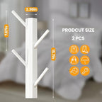 TIOPGHAD 2-Pack Small Vertical Wall Mount Coat Rack - Image 4