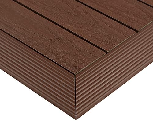 1/6 ft. x 1 ft. Quick Deck Composite Deck Tile Outside Corner Fascia in by NewTechWood