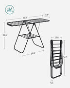 SONGMICS Clothes Drying Rack, Foldable Space-Saving Laundry Drying Rack - Image 6
