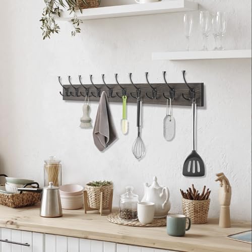 IBosins Vintage Wall Mounted Coat Rack - Image 4