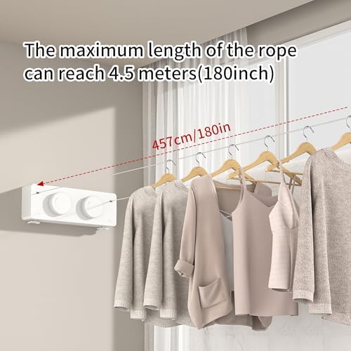 JOOM Retractable Clothesline Indoor, Dual 2 x 13.8 FT Clothes Lines - Image 5