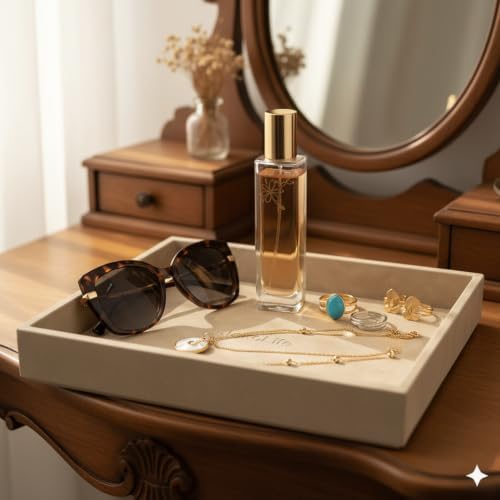 Vanity Tray for Perfume and Jewelry, Dresser Organizer - Image 2