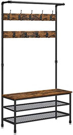 VASAGLE Coat Rack and Storage Bench, Hall Tree by VASAGLEbySONGMICSHOME