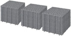 Plastic Interlocking Deck Tiles, 60 Pack, Pebble Design 12"x12" Waterproof by CWKISS