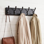 WEBI Rustic Coat Rack Wall Mount, Wood Coat Hooks Wall Mounted Coat Hanger - Image 2