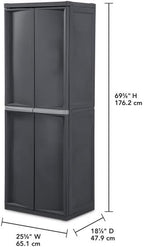Sterilite 4 Shelf Cabinet, Lockable Utility Storage - Image 3